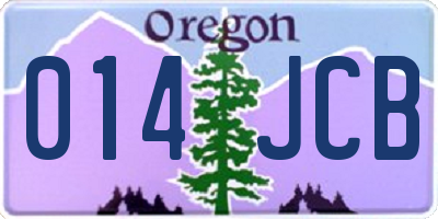 OR license plate 014JCB