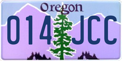 OR license plate 014JCC