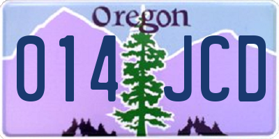 OR license plate 014JCD