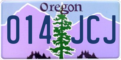 OR license plate 014JCJ