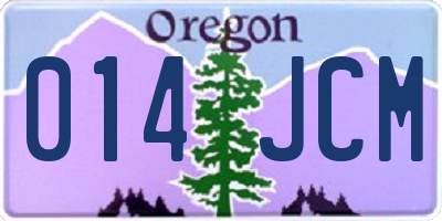 OR license plate 014JCM