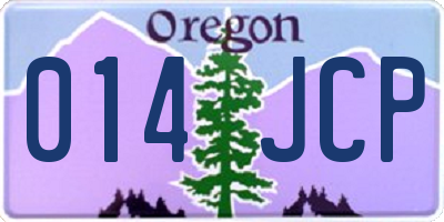 OR license plate 014JCP