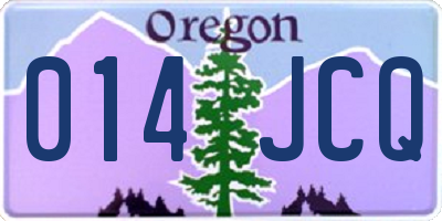 OR license plate 014JCQ