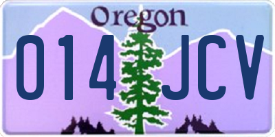 OR license plate 014JCV