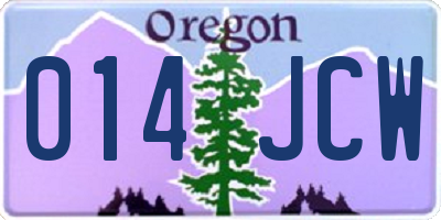 OR license plate 014JCW