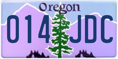 OR license plate 014JDC