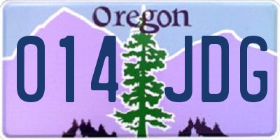OR license plate 014JDG