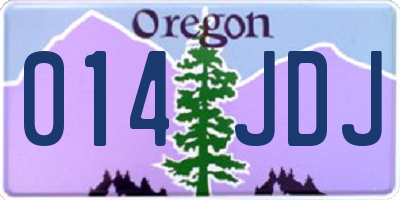 OR license plate 014JDJ