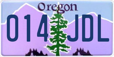 OR license plate 014JDL