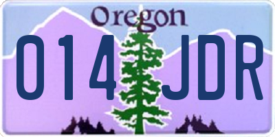 OR license plate 014JDR