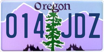 OR license plate 014JDZ