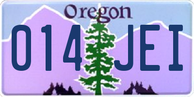 OR license plate 014JEI