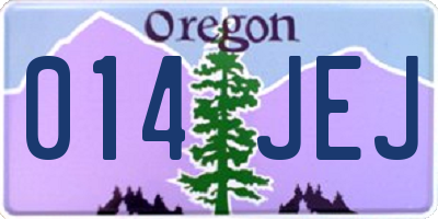 OR license plate 014JEJ