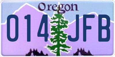OR license plate 014JFB