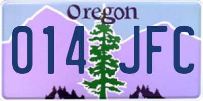 OR license plate 014JFC