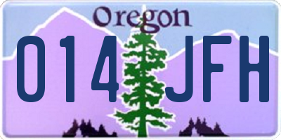 OR license plate 014JFH