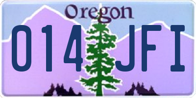 OR license plate 014JFI
