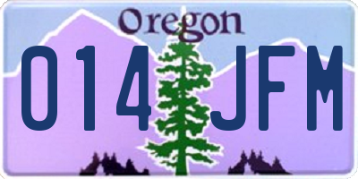 OR license plate 014JFM