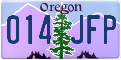 OR license plate 014JFP