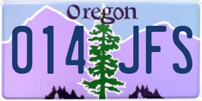 OR license plate 014JFS