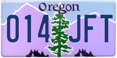 OR license plate 014JFT