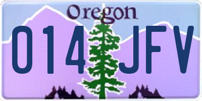 OR license plate 014JFV