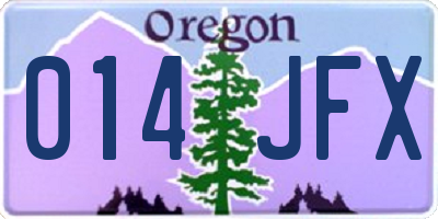 OR license plate 014JFX