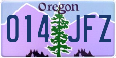 OR license plate 014JFZ