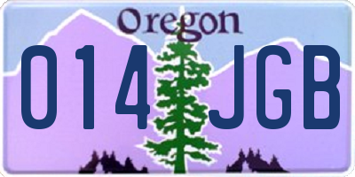 OR license plate 014JGB