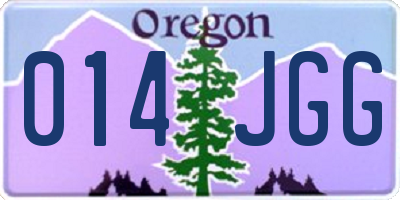 OR license plate 014JGG