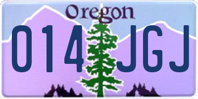 OR license plate 014JGJ