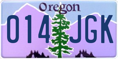 OR license plate 014JGK