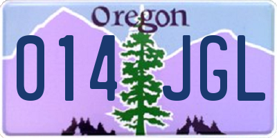 OR license plate 014JGL