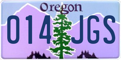OR license plate 014JGS