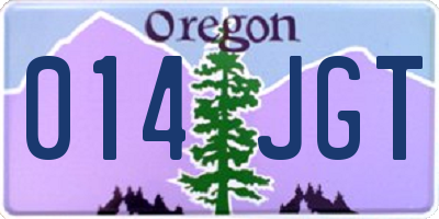 OR license plate 014JGT