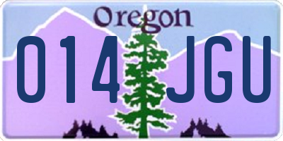 OR license plate 014JGU