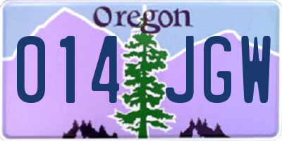 OR license plate 014JGW