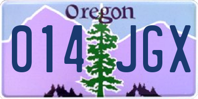 OR license plate 014JGX