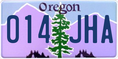 OR license plate 014JHA