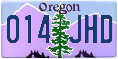 OR license plate 014JHD