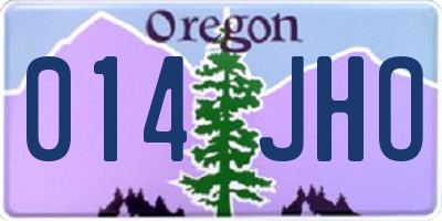 OR license plate 014JHO