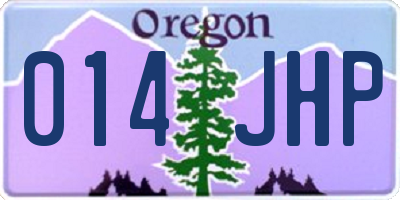 OR license plate 014JHP