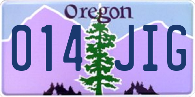 OR license plate 014JIG
