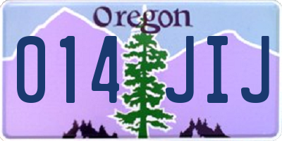 OR license plate 014JIJ