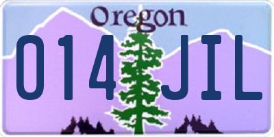 OR license plate 014JIL