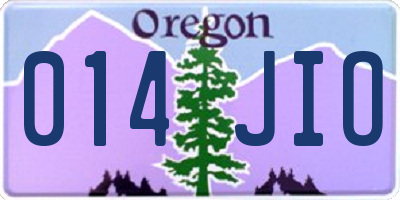 OR license plate 014JIO