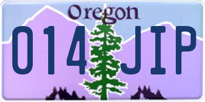 OR license plate 014JIP