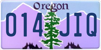 OR license plate 014JIQ