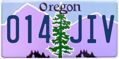 OR license plate 014JIV