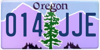 OR license plate 014JJE
